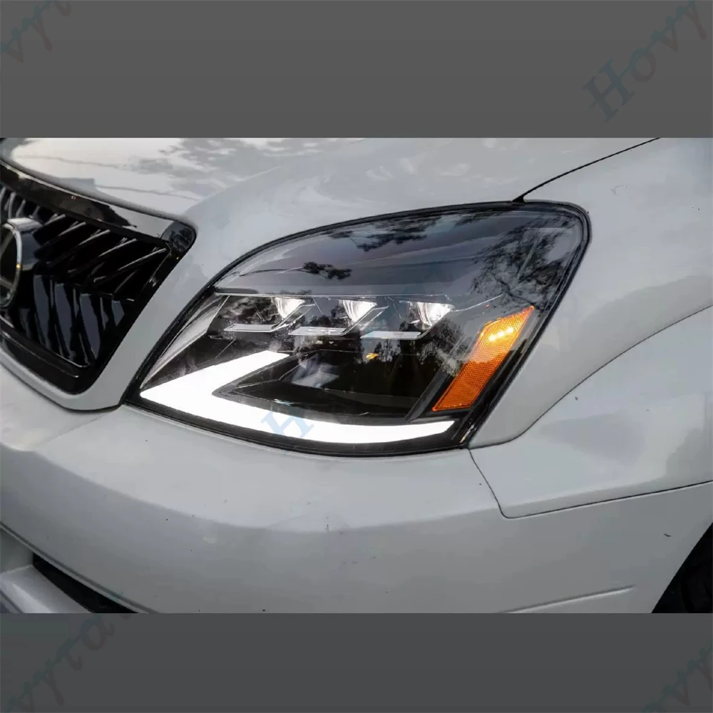 Pair LED Headlights For 2003 2004 2005 2006 2007 2008 2009 Lexus GX470 Headlamps LED Front Lamps Lights Turn Signal DRL Assembly view 4