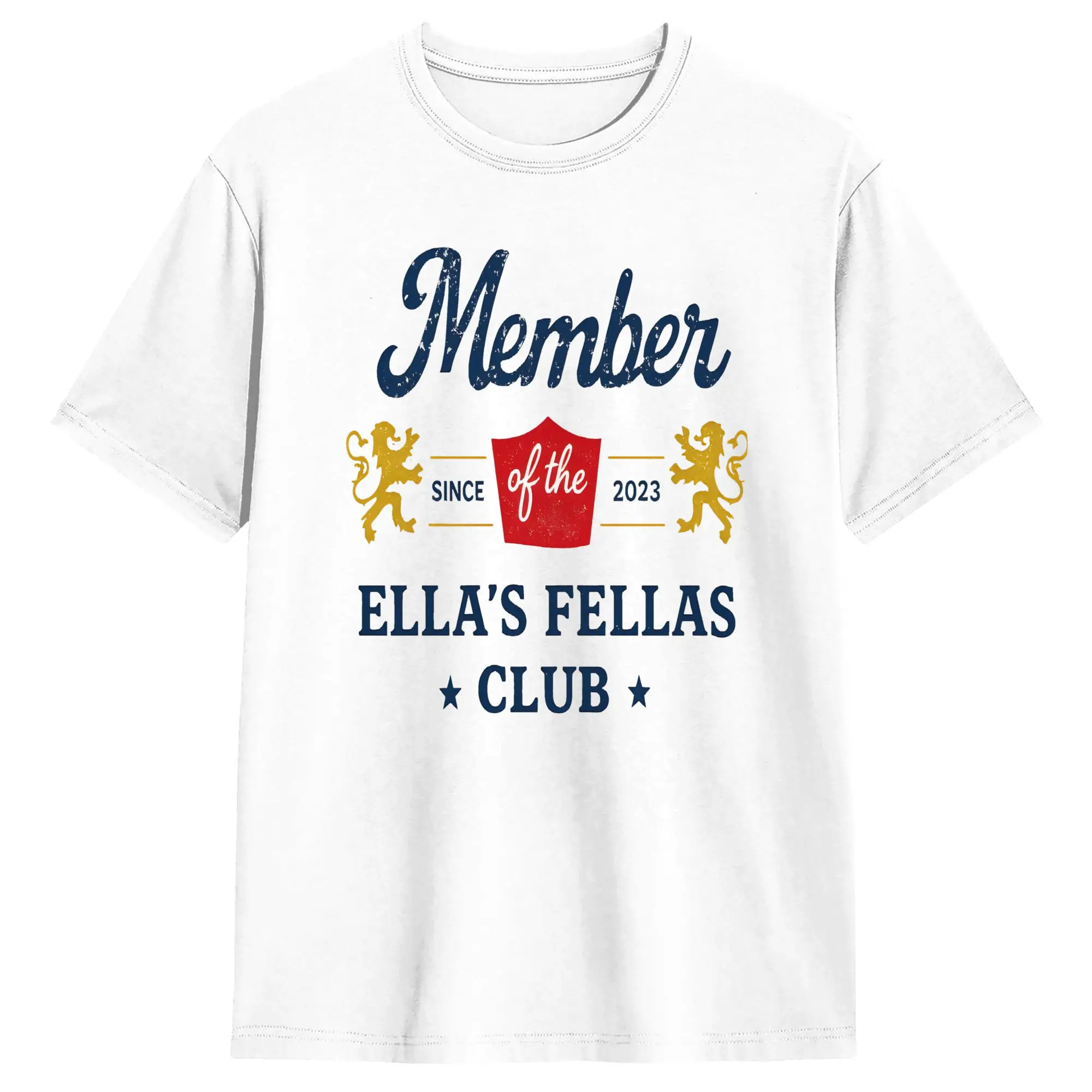 Ellas Fellas Club T Shirt Beach  Novelty T Shirts 100 Cotton Breathable Plus Size Clothing Short-Sleeved Vintage Tshirt