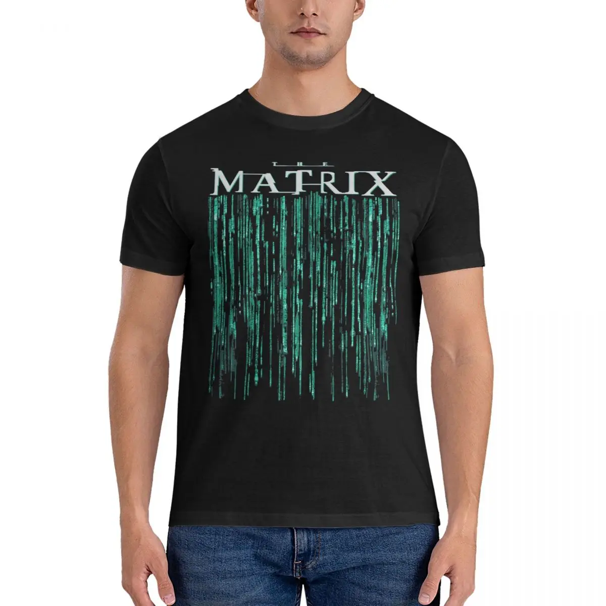 Movie Code Logo 4 Resurrections Men T Shirts The Matrix Neo Film Morpheus Casual Tee Shirt Short Sleeve Round Neck T-Shirts