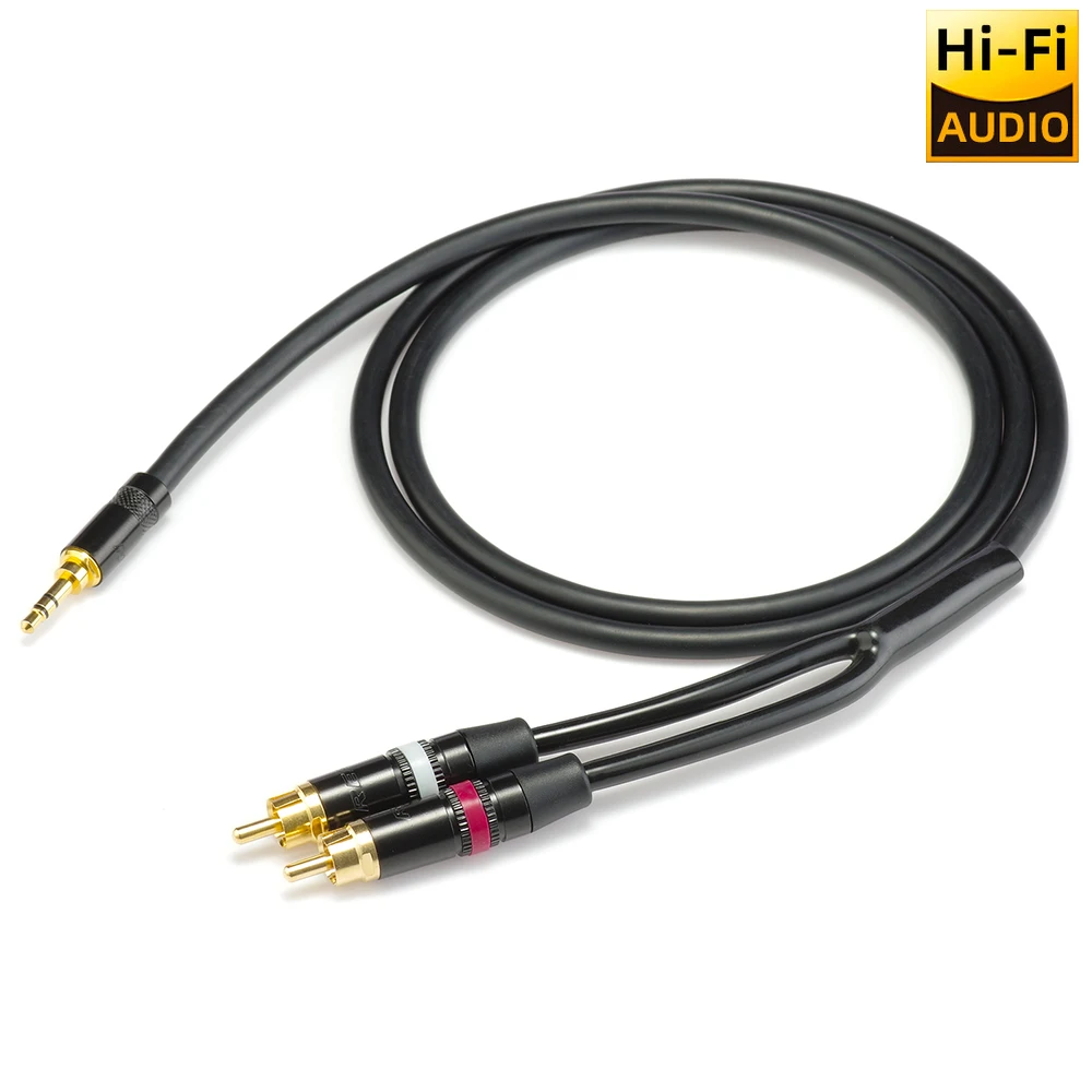 ▲   Japoński kabel Mogami 2549 HIFI 3.5mm do Dual RCA Audio OFC REAN pozłacane wtyki do wzmacniacza, głośnika, komputera, karty dźwiękowej — zdjęcie produktu 2
