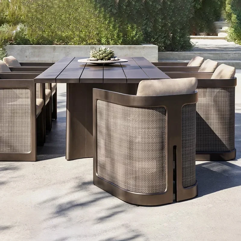 leisure garden outdoor courtyard table and chair balcony waterproof and sunscreen outdoor furniture from two sets of approval