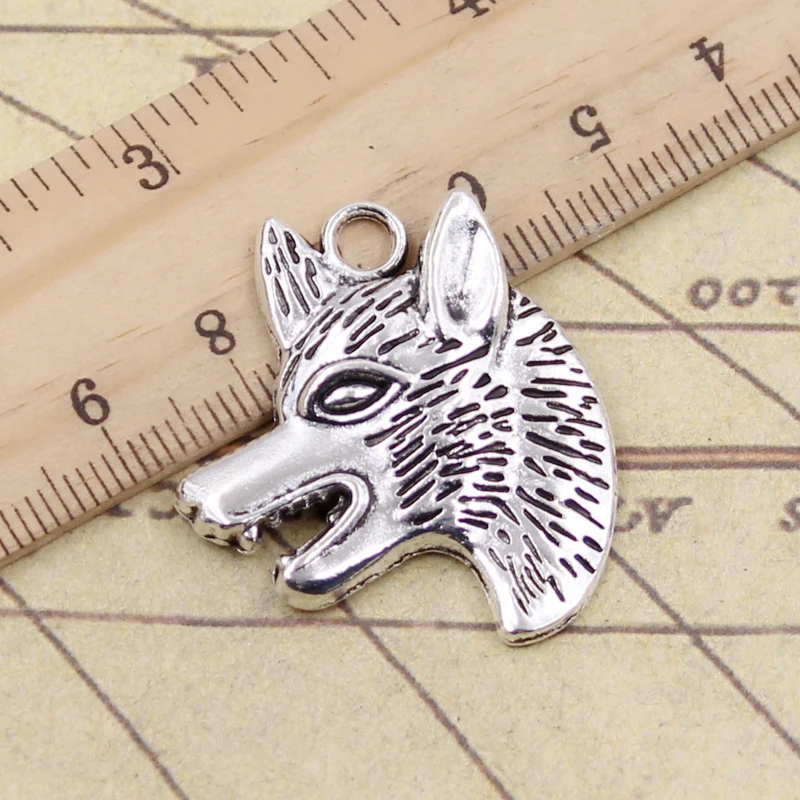 10pcs Charms Wolf Dog Wolfhound 35x30mm Tibetan Silver Color Pendants Antique Jewelry Making DIY Handmade Craft