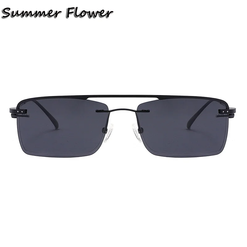 Men Prescription Clip on Rimless Eyeglasses Frames Magnetic Polarized Lenses Frameless Myopia Presbyopia Driving Fishing Glasses