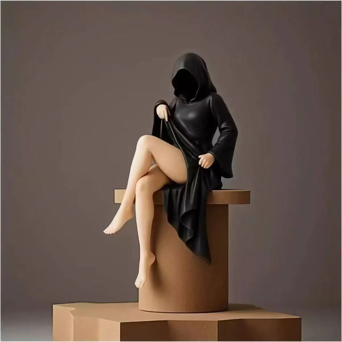 

Black Robe Queen Handmade Decorative Resin Ornament Home and Office Decorative Ornament Vintage Collectible Craft Deskt Decor