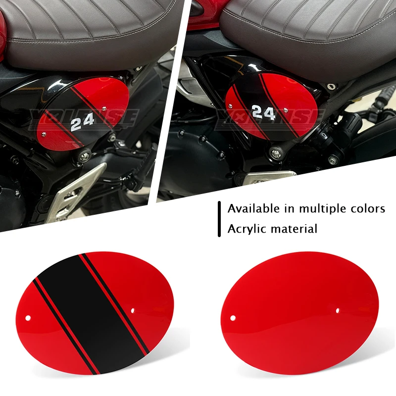 Motorradzubehör Acryl Seitenverkleidungsabdeckungen Schutzfolie Motorseitenabdeckung für Scrambler 400 X Geschwindigkeit 400
