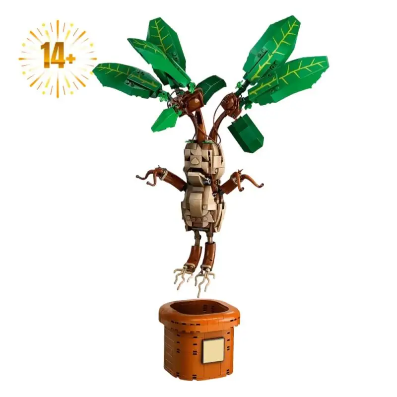 سلسلة أفلام شعبية جديدة مانديلا جراس بونساي اللبنات الحلي لهواة الجمع أو إرسال هدايا صديق متوافق 76433