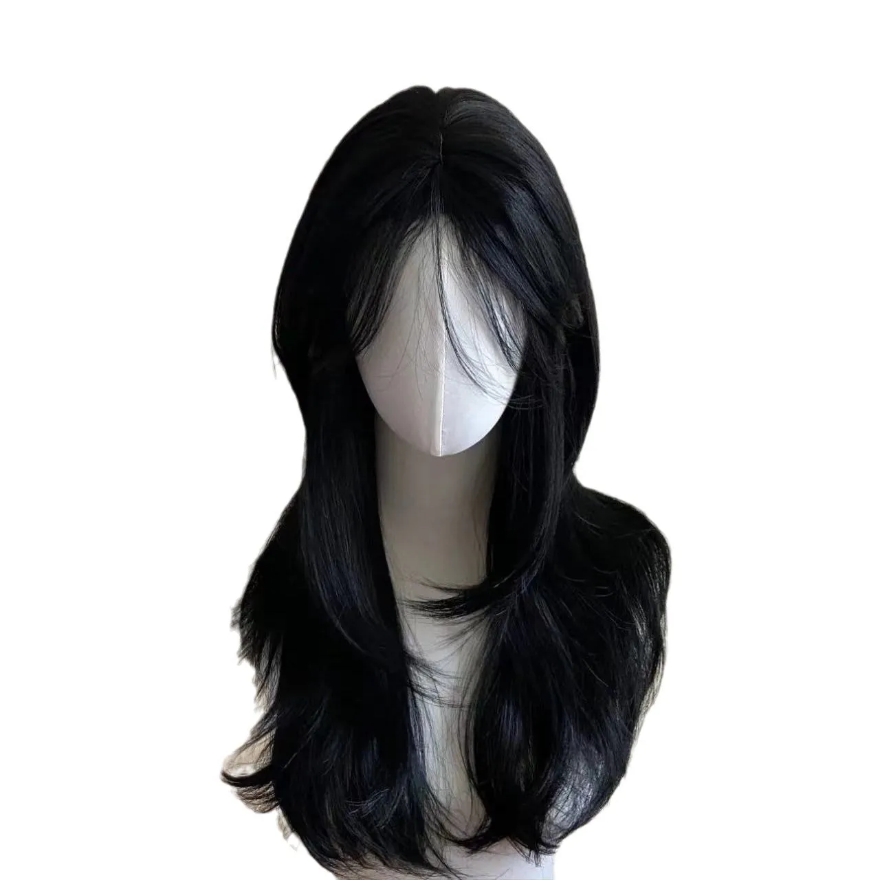 10-centimeter synthetic short straight hairpiece with seamless outer hair cover for women, located on the side of the head. image 5