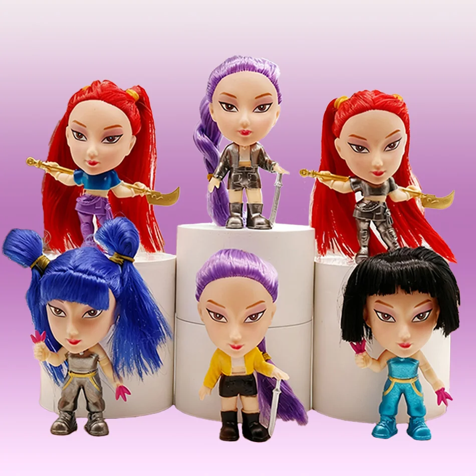 2025 جديد أنيمي K البوب شيطان الصيادين الشكل K-Pop شيطان الصيادين رومي ميرا زوي النمر تمثال لعبة زخارف مكتب التماثيل حلية طفل #1