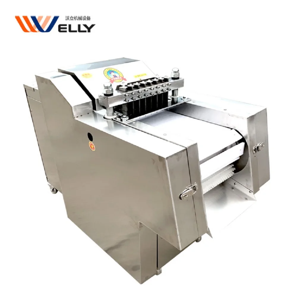 Commercial Automatic Frozen Small Beef Pork Fish Poultry Bone Dicing Cube Cutter Processing Chicken Meat Cutting Machine Price