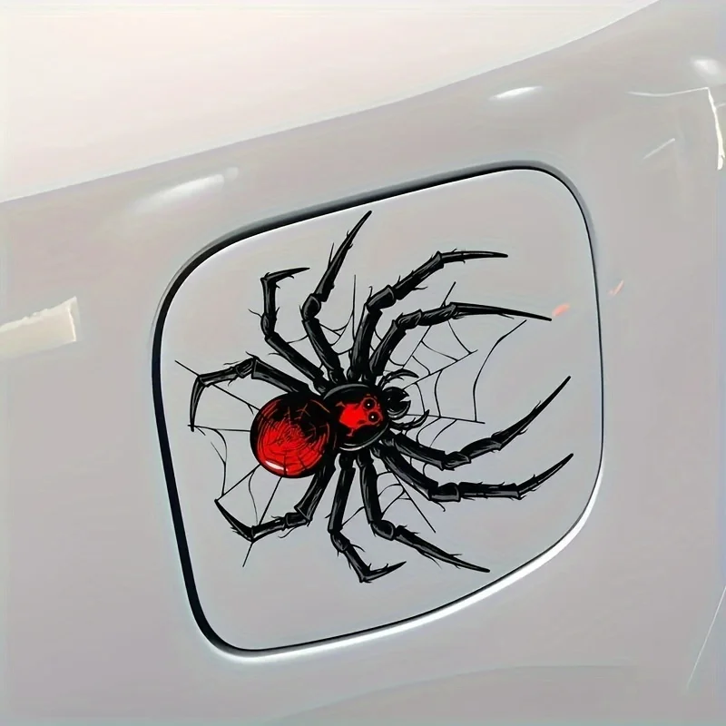 Black Poisonous Spider Night Weaver Sticker, Universal Cartoon Decal for Vehicle, Laptop, Luggage and Glass Decor