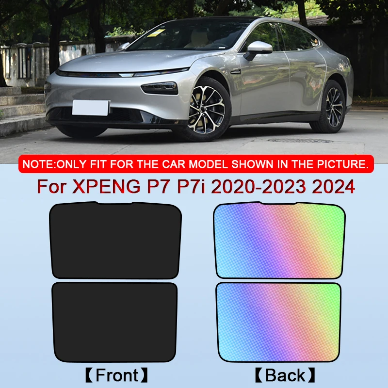 

For XPENG P7 P7i 2020-2023 2024 2025 Colorful Ice Crystal Car Roof Sunshade Car Clip-on Sunroof Skylight Blind Shading Cover