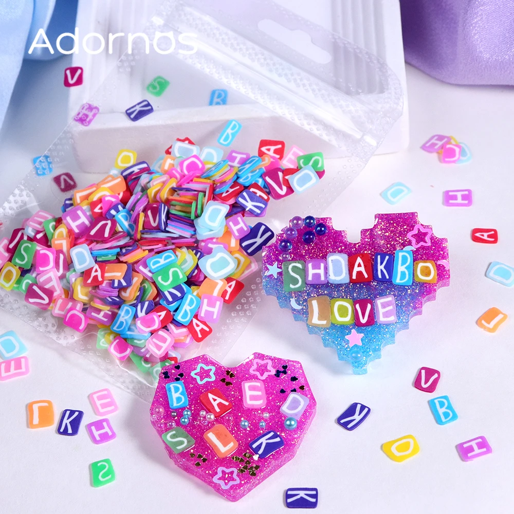 10 г. разноцветных букв из мяг – обзор и цена Resin Art Letter Keychain