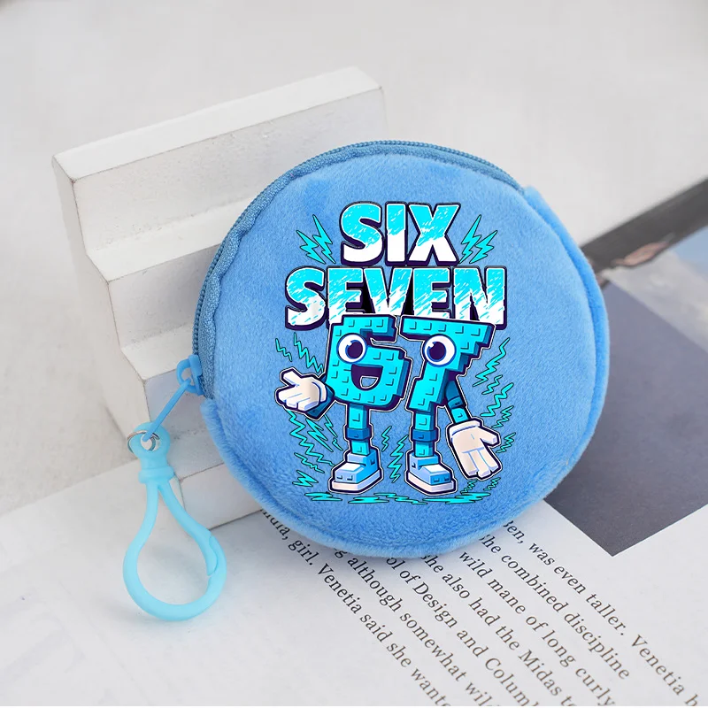 

Steal A Brainrot 67 Six Seven Purse Cute Cartoon Anime Printed Fashion Zipper Wallet Baby Boys Girls Candy Mini Pendant Kid Gift