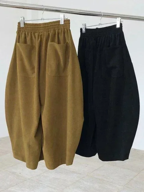 Classic Oversize Pants for Women 2024 Autumn Black High Waisted Trousers Baggy Harem Pants Wid Trousers for Women Lantern Pants