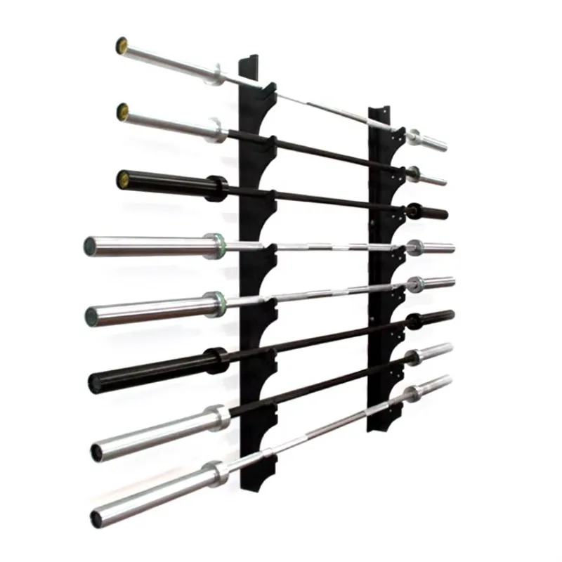 2026 Wall Mounted Horizontal Barbell Rack Gym Weight Bar Storage Holder Squat Rack