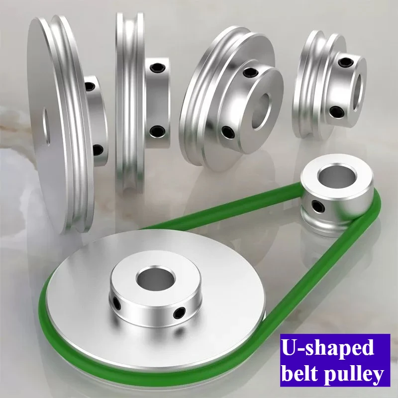U-shaped Groove Pulley for: O-type 4mm Polyurethane Round Belt, Industrial Small Motor Spindle, Motor Drive Wheel 20~50mm