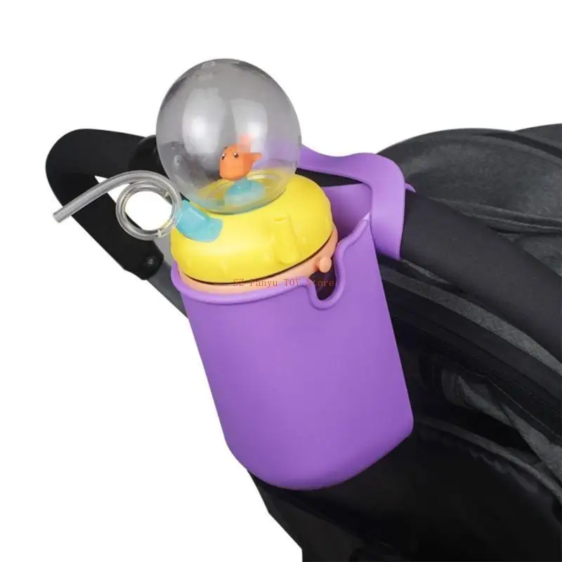 

96GC Versatile Baby Stroller Cup Holder Storage Basket Stroller Cup Phone/Drink Hold