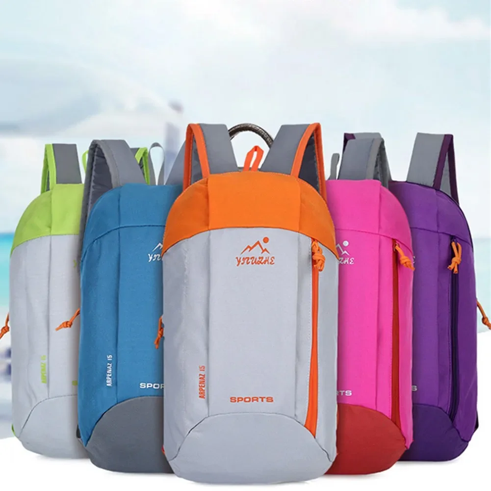 10L Outdoor Sports Light Weight Waterproof Backpack Travel Hiking Bag Zipper Adjustable Belt Shockproof Camping Knapsack