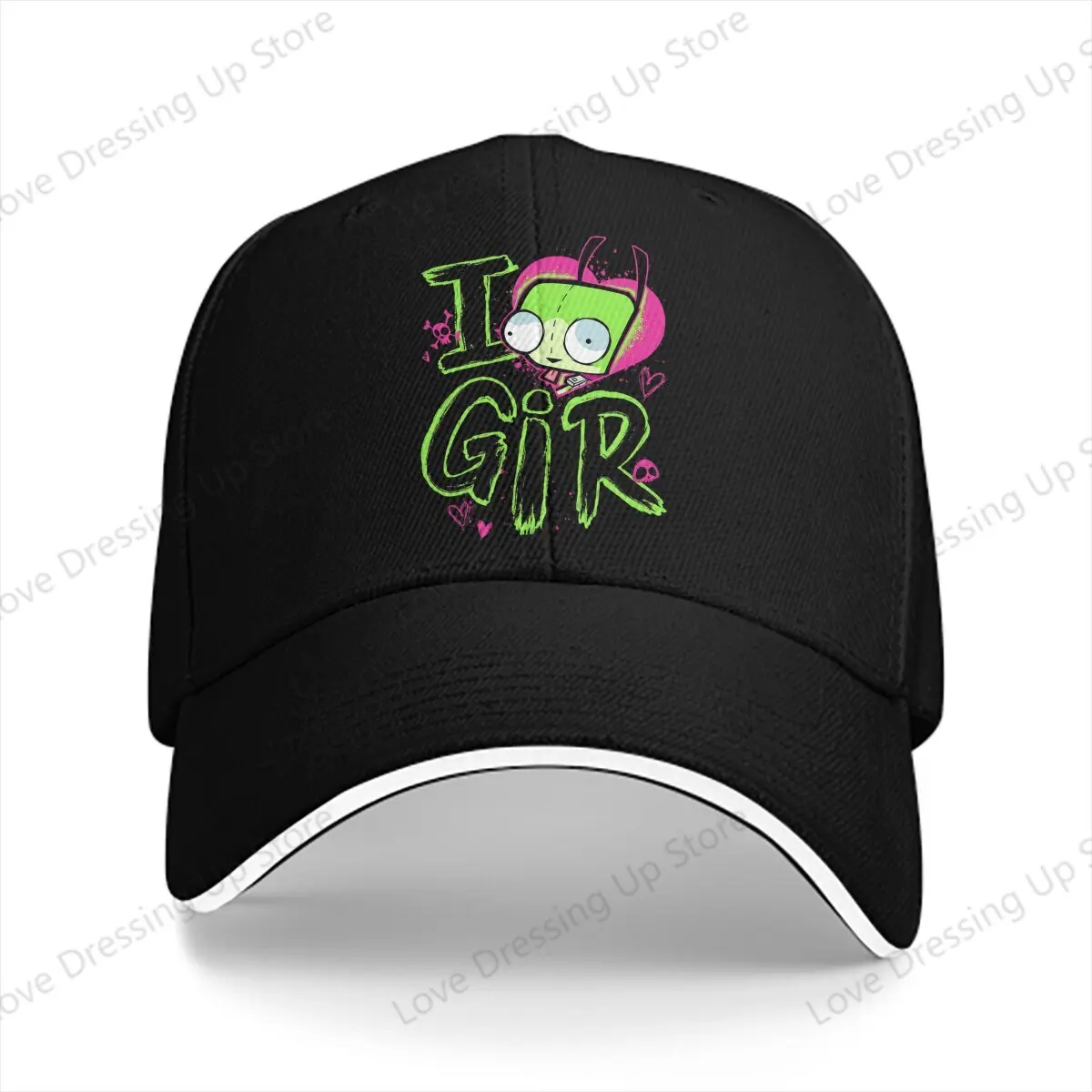 New  Men Women Baseball Caps Invader Zim Valentine's Day I Love GIR Dad's Hat Golf Hats