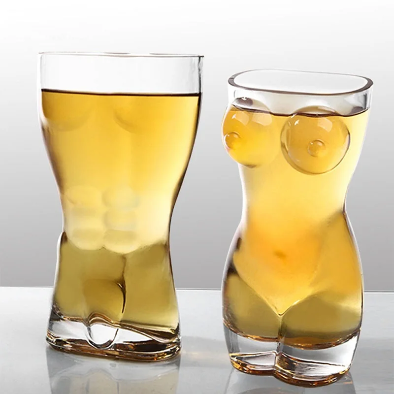 

Transparent Beer Durable Whiskey Glass Women Men Body Size Chest Beer Cup Creative Shape Glass Cup Valentine'S Gift Wine Glass