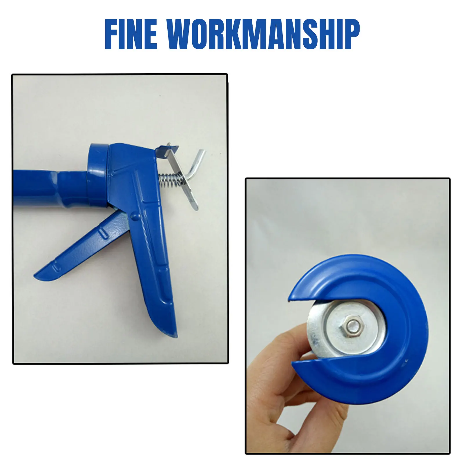 Glass Glue Caulking Hand Tool 10:1 Thrust Ratio, Blue Caulking Tool Caulking Tool No Drip Hand Caulking Guns Silicone Gun Tool