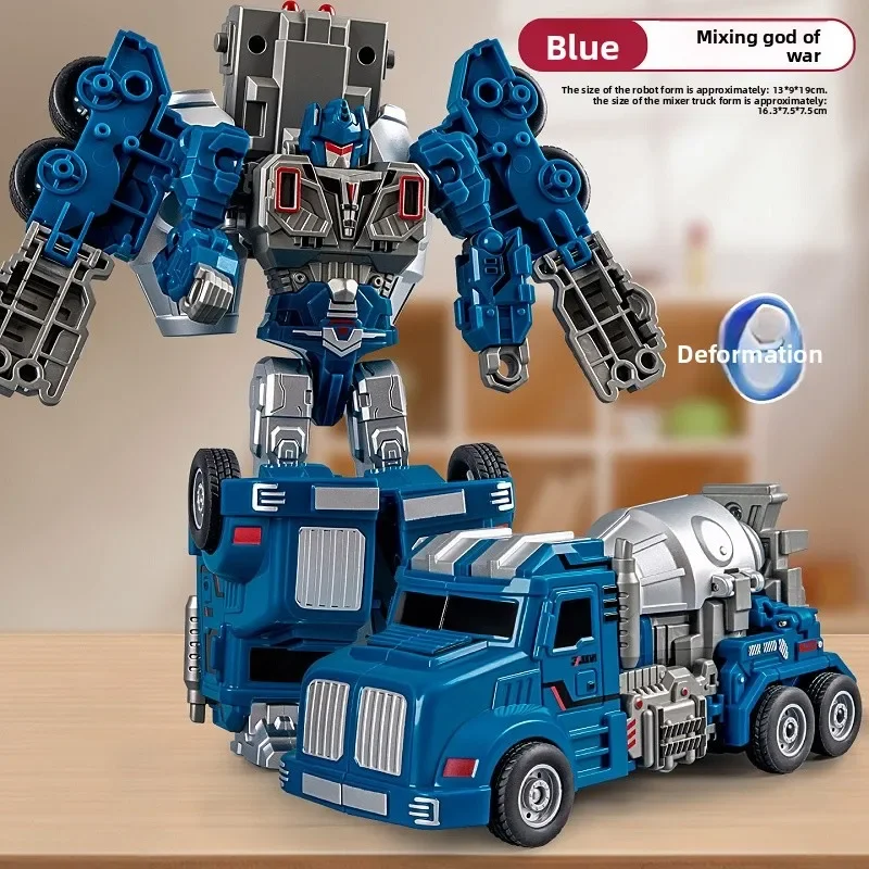 

Kids Deformable Engineering Mixer Truck Mecha Robot Model, Boys Transformation Toy, Birthday Gift