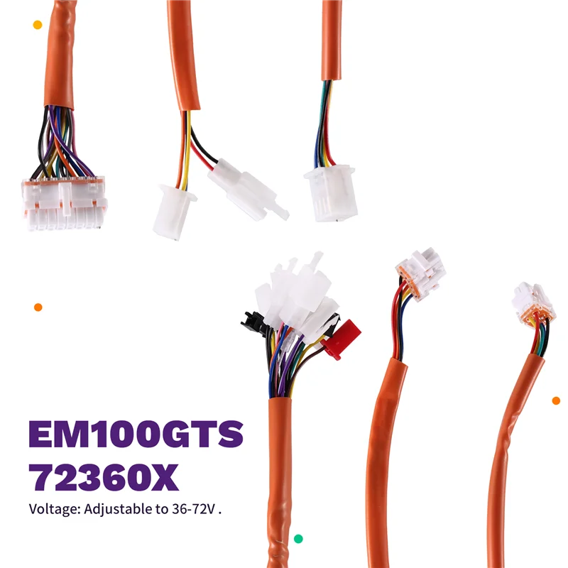 

TFTP-EM100GTS Контроллер двигателя электромобиля Электрический мотоцикл Интеллектуальная синусоида для электронного скутера E-Motorcycle