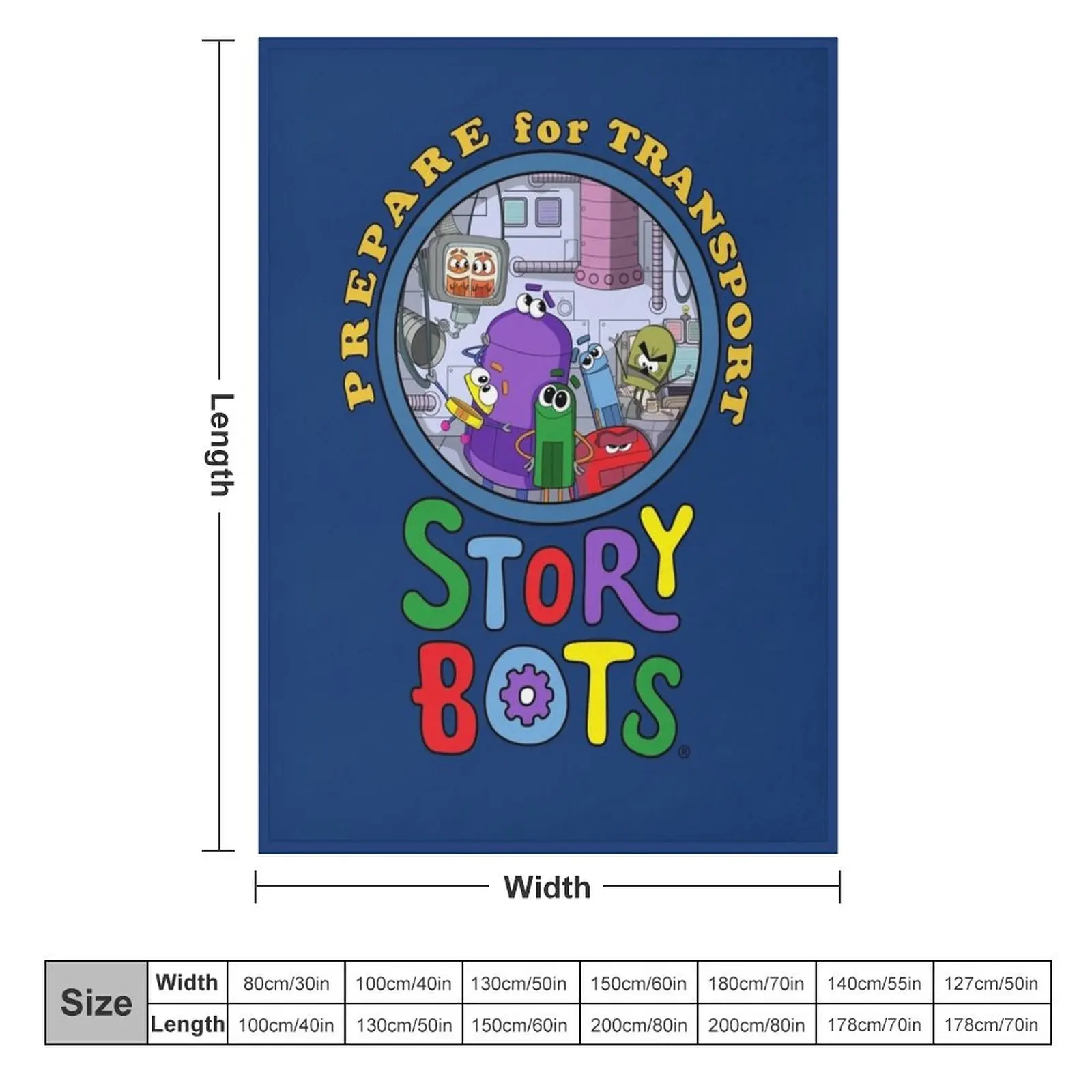 Prepare for Transport with Story Bots! Throw Blanket For Baby Bed covers Blankets