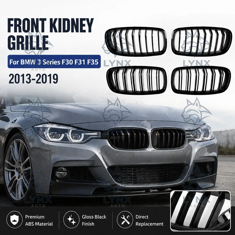 For BMW 3 Series F30 F31 F35 2013-2019 Single Line Double Line Front Bumper Kidney Grille Cross Border Modified