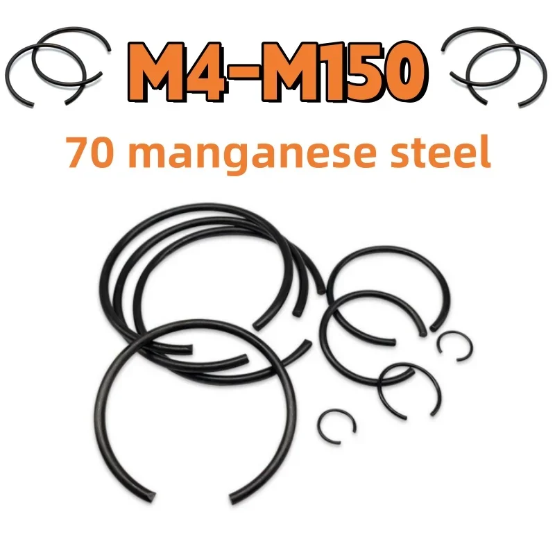 Circlips M4 M5 M6 M7 M8 M10 M12 M14 M16-M150 70 Manganese Steel Round Wire Snap Rings for Hole Steel Wire Ring Retainer Circlips