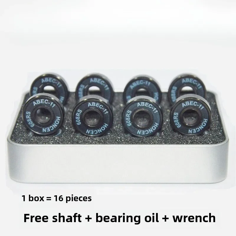 Roller skates, ice skates, roller skates, 608 skateboards, drift plates, abec-11, black and white ceramic bearings