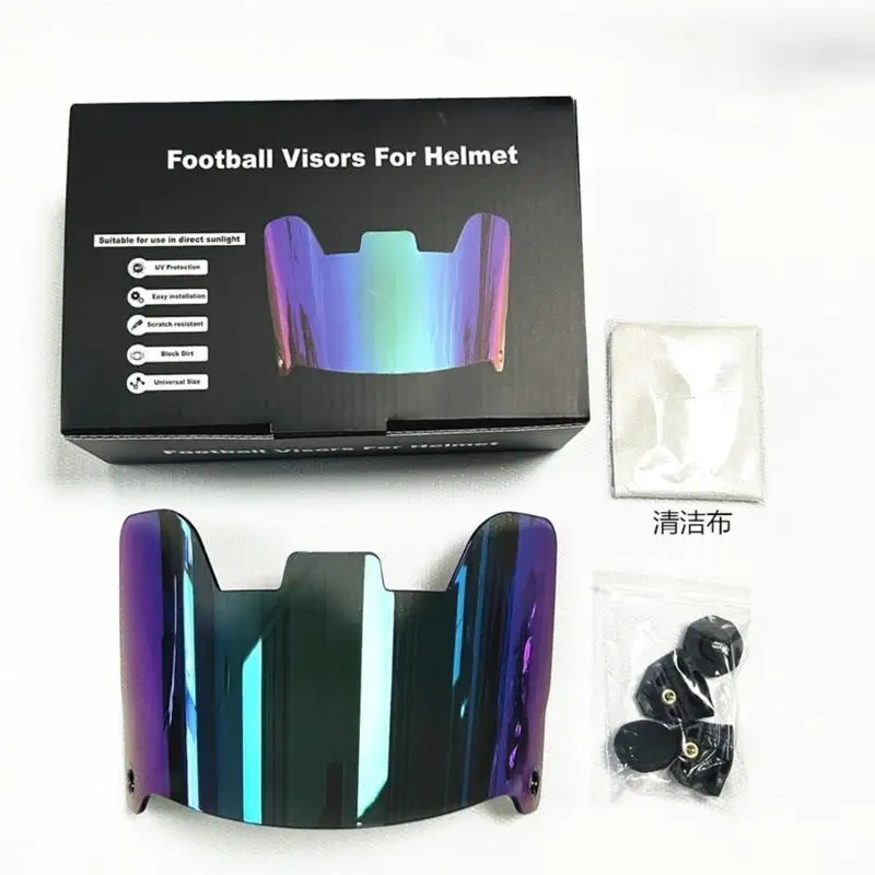 

39BB Clear Football Helmets Visors Scratch Resistant Eye Protections For Adults