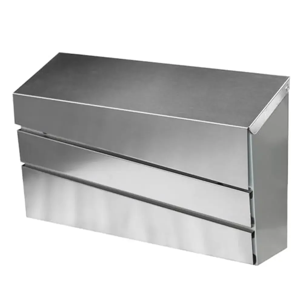 

Stainless Steel Wall Mount Mailbox Weather-resistant Corrosion-resistant Lockless Design Large Capacity Easy Installation