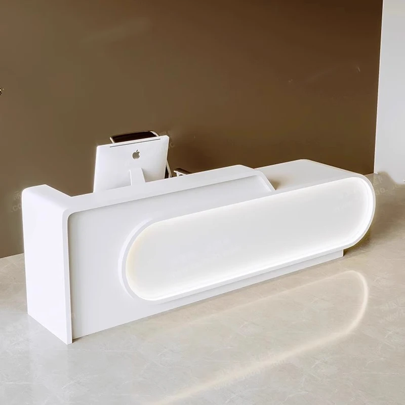 مكاتب استقبال حديثة وفريدة من نوعها، مكاتب استقبال زاوية بسيطة جمالية وبسيطة، تصميم أثاث Escritorio الأوروبي العصري