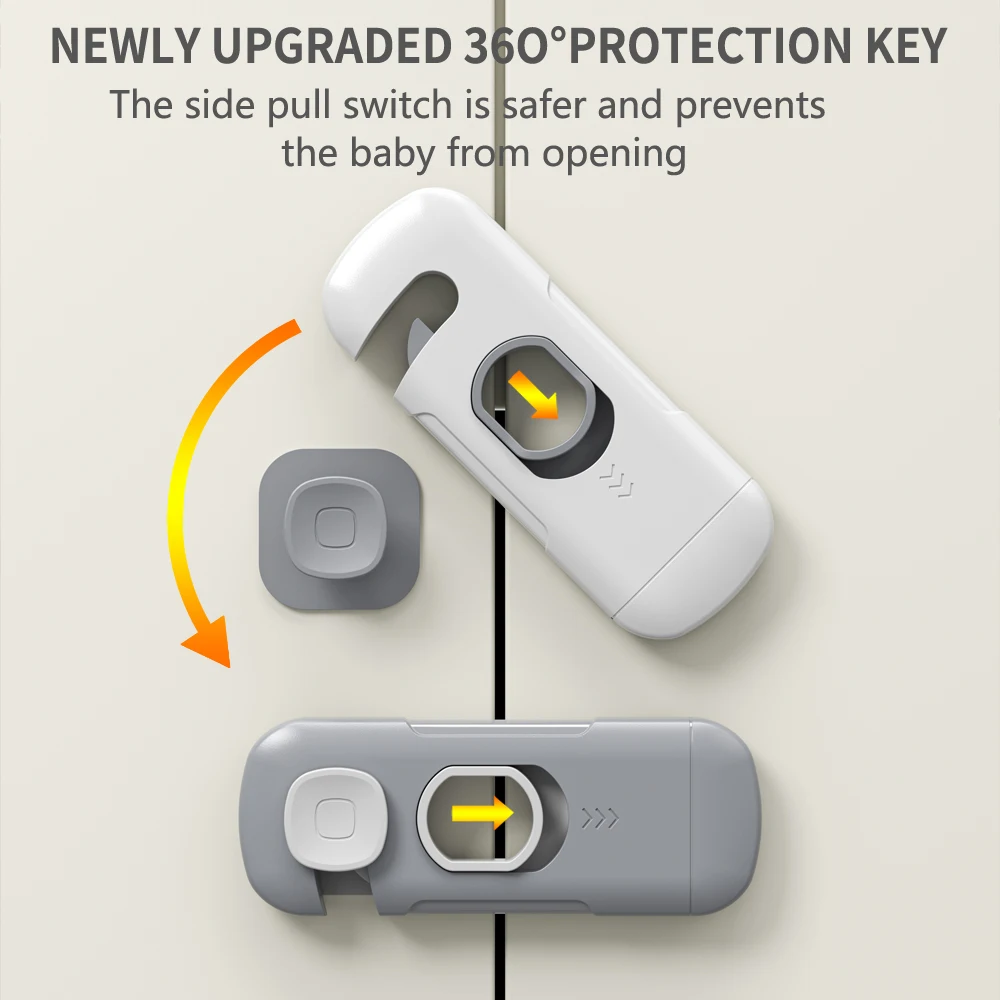 Child safety lock multifunctional refrigerator door lock anti-pinch protection baby anti-pinch drawer door lock safety buckle