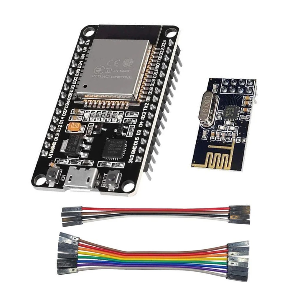 

ESP32+NRF24L01+Cable DTU For Hoymiles DIY Kit Compact Design Effortless PV Monitoring High Performance Components