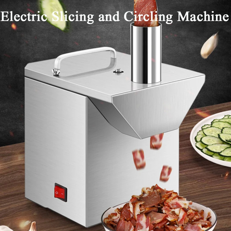 PBOBP Electric Automatic Cooked Meat Beef Cutter Bacon Sausage Slicer Slicing Machine Cutting Machine