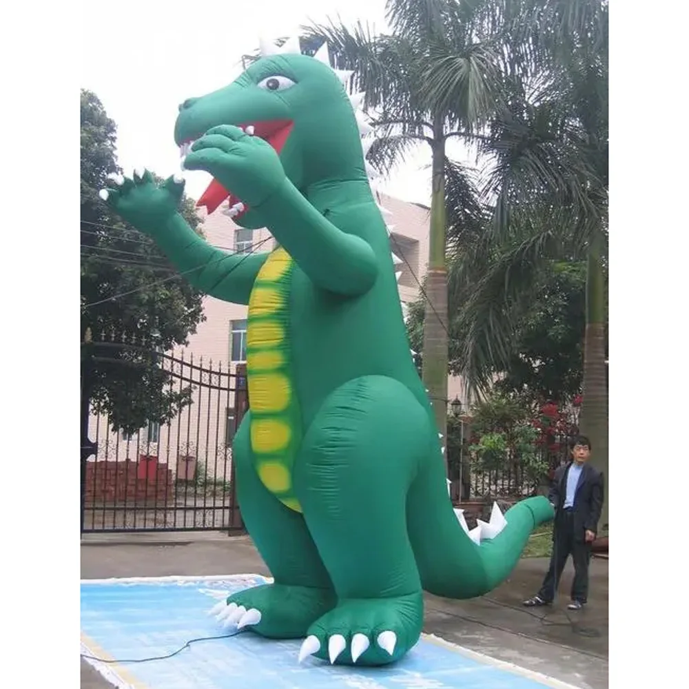 

wholesale Giant inflatable dinosaur Cartoon Animal For Outdoor Event Decoration Attractive Sculpture green Dragon