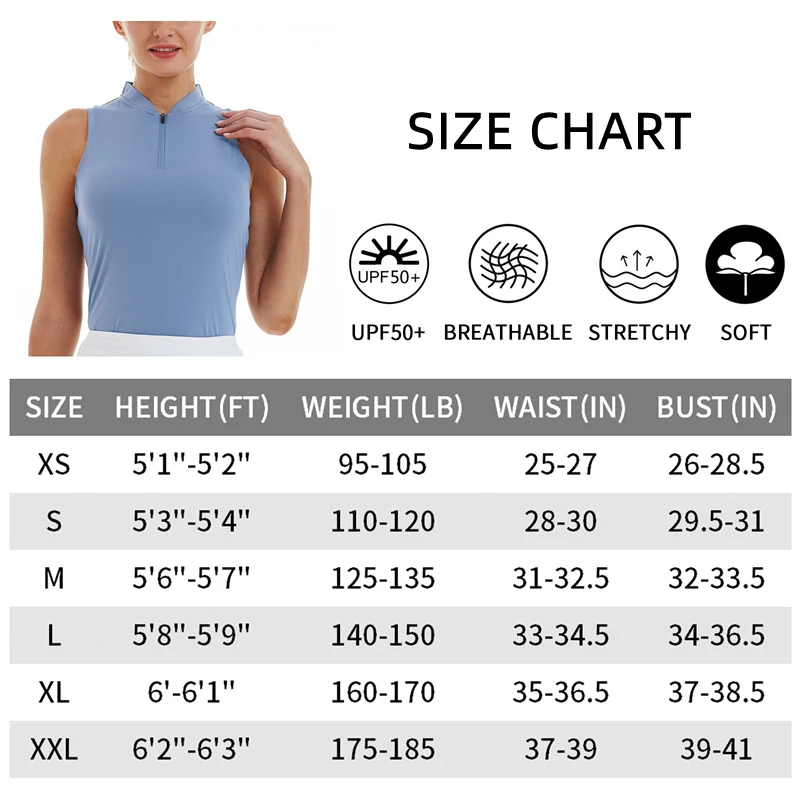 Polo Shirts stand collar Golf T-shirt Tenis Clothes Fashion Summer Half Zip Sport Quick Dry UPF50+ Fitness Gym sleeveless Vest