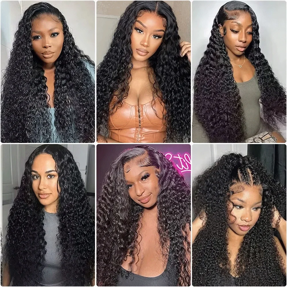 200 Плотность 13x6 HD Прозрачный кружевной фронт 100% парики из натуральных волос Бразильский 38-дюймовый глубокий волнистый кружевной фронтальный парик предварительно сорванный для женщин
