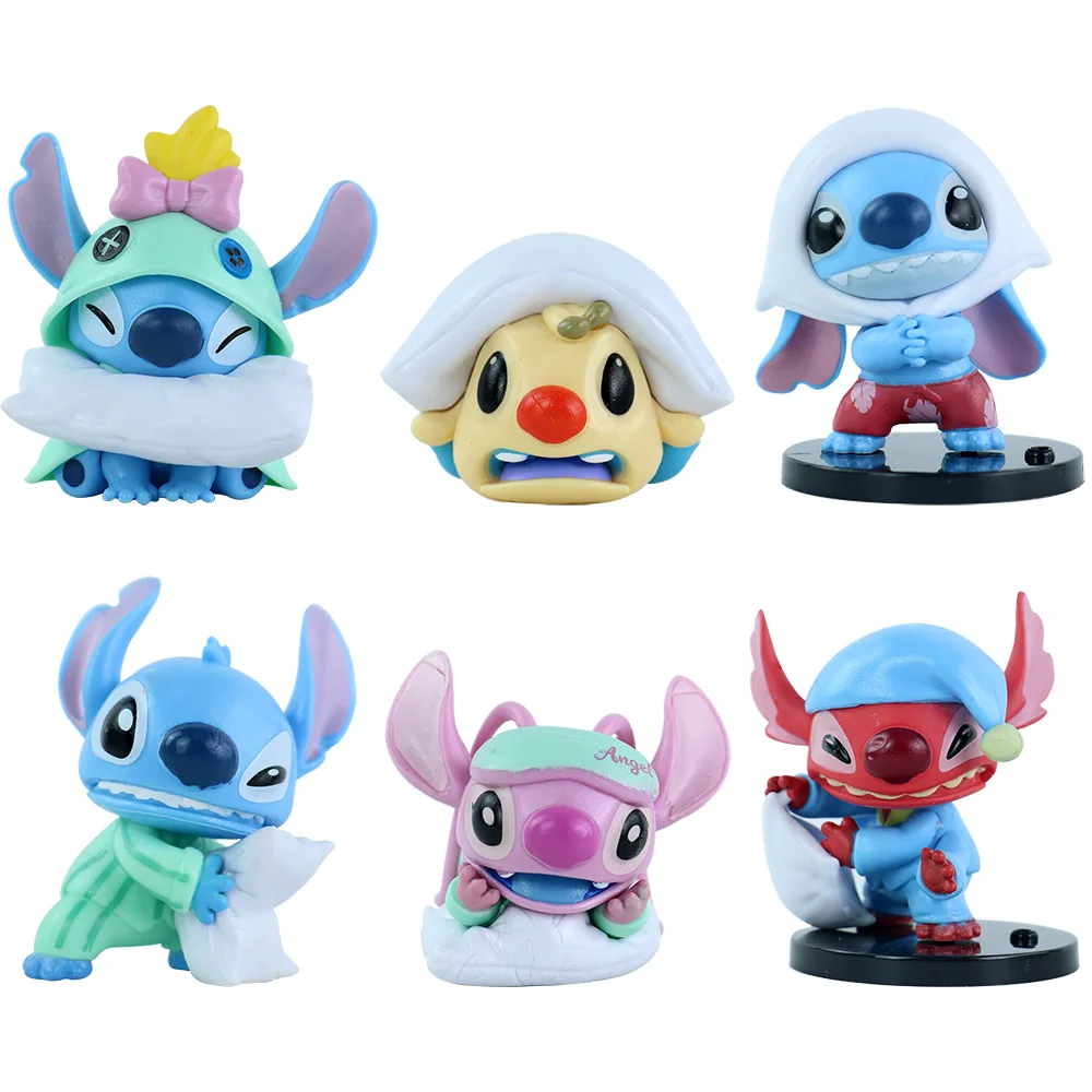 

Stitch Pillow Fight Series Blind Box Toy Collectible Figurines Trendy Decoration Desktop Ornament Character Hand Model Cute Gift