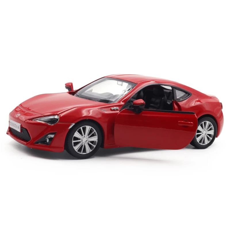 Toyota GT86 escala liga carro modelo, Metal Diecast, coleção brinquedos, ornamentos exibição, presentes para crianças, F45, 1:36