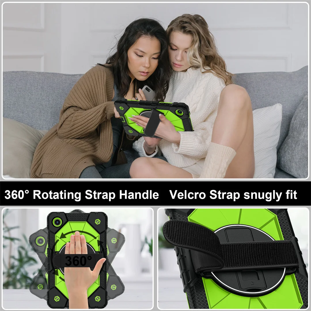 Para Lenovo Tab k9 One 8,7 pulgadas 2025 nuevo lanzamiento funda para tableta a prueba de golpes con mango giratorio 360 soporte multiángulo multicolor