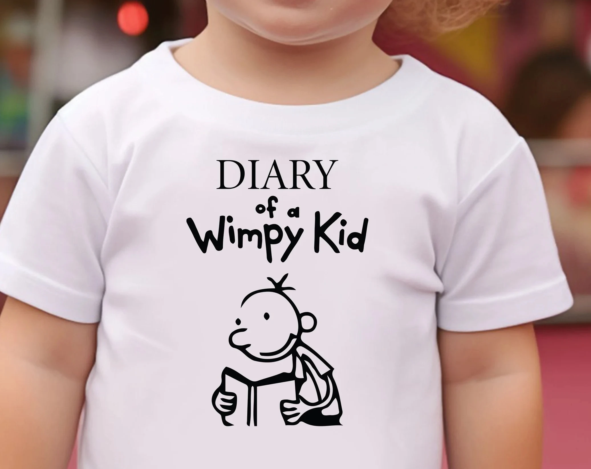 Cartoon Fashion Y2k Kids Diary Of A Wimpy World Book Day Printed T-Shirt Tee Summer Girl Boy Shirt Casual Tops Crewneck Clothing