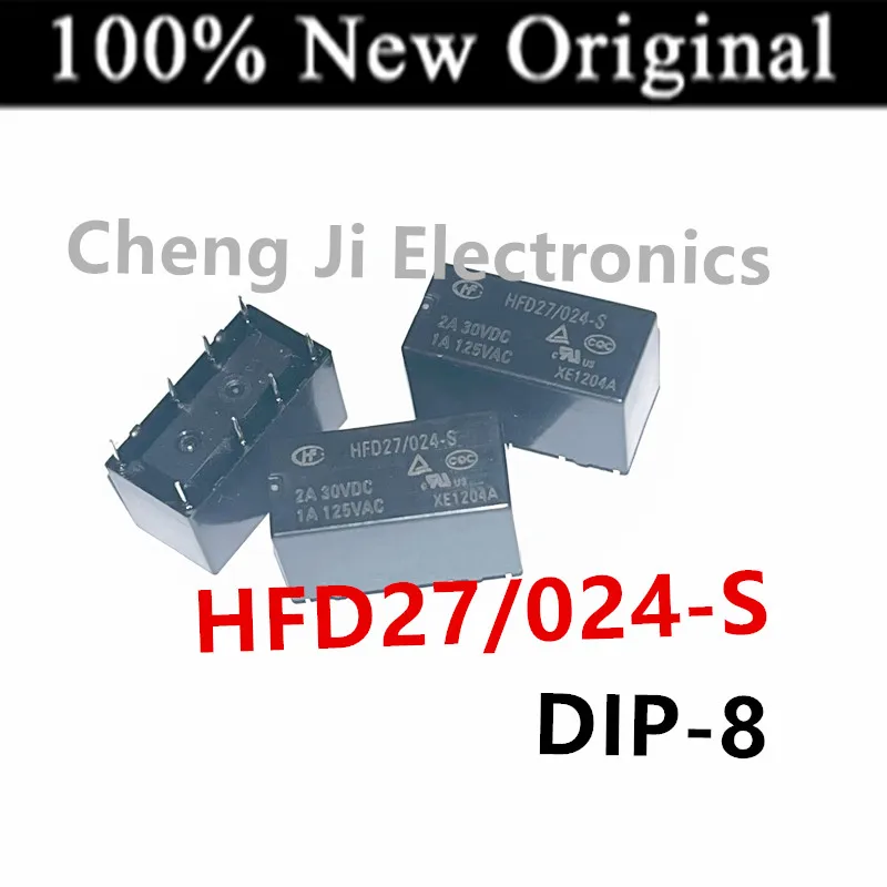 10PCS/Lot   HFD27/012-S 、HFD27/024-S 、HFD27/005-S   DIP-8   New small signal relay  HFD27-012-S 、HFD27-024-S 、HFD27-005-S