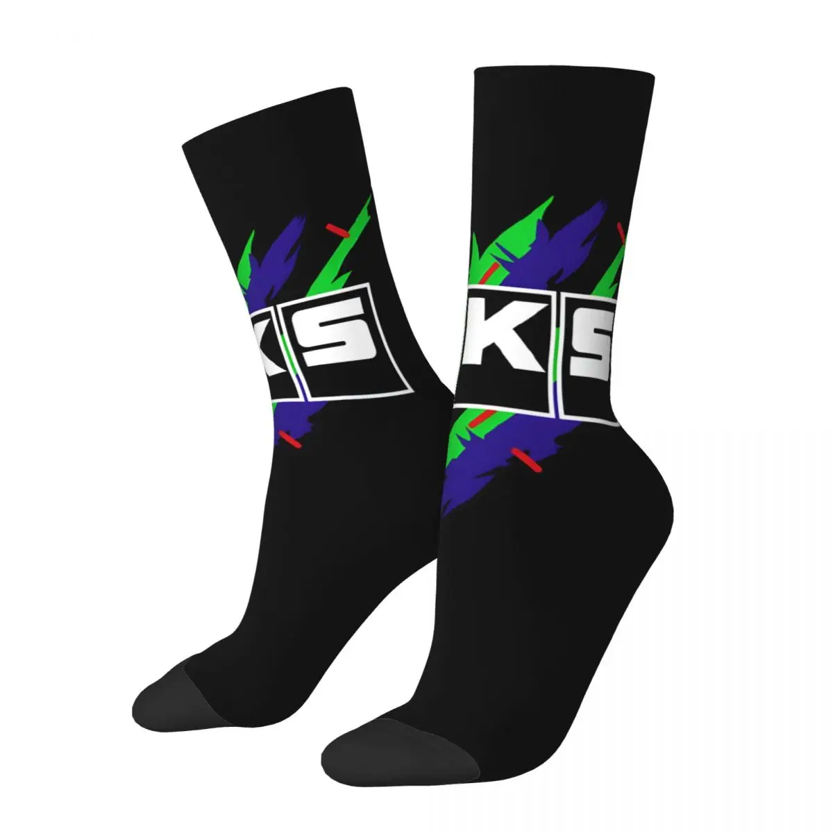 Hip Hop Vintage HKS Crazy Men's compression Socks Unisex HKS Street Style Seamless Printed Funny Novelty Happy Crew Sock Boys