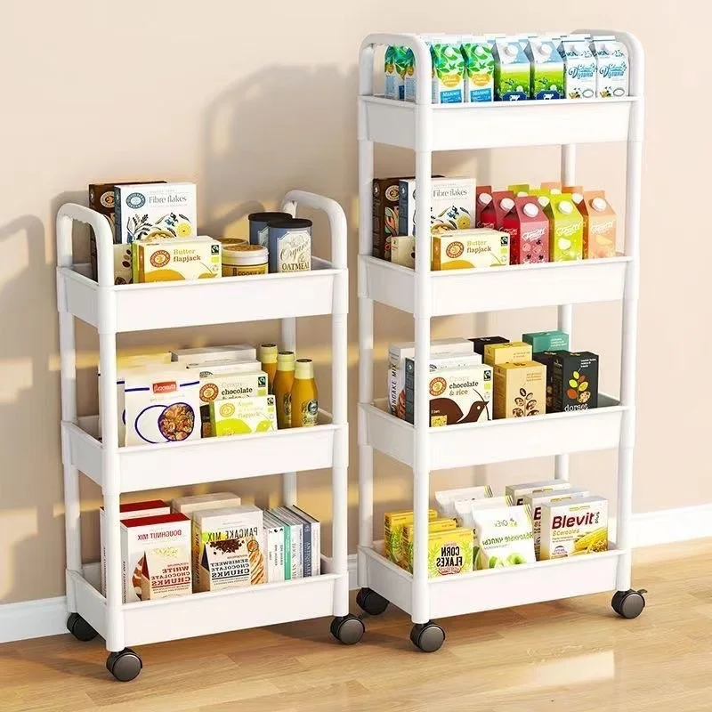 Trolley Rack Kitchen Floor Bedroom Multi-Layer Baby Snacks Mobile Bathroom Bathroom Storage Storage Rack