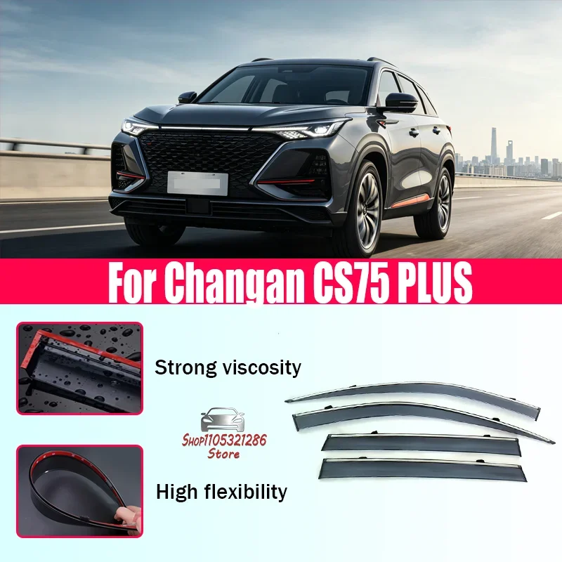 Suitable for Changan CS75 PLUS sunshade and rainproof car window rain eyebrow high-quality rainproof and rainproof window panel