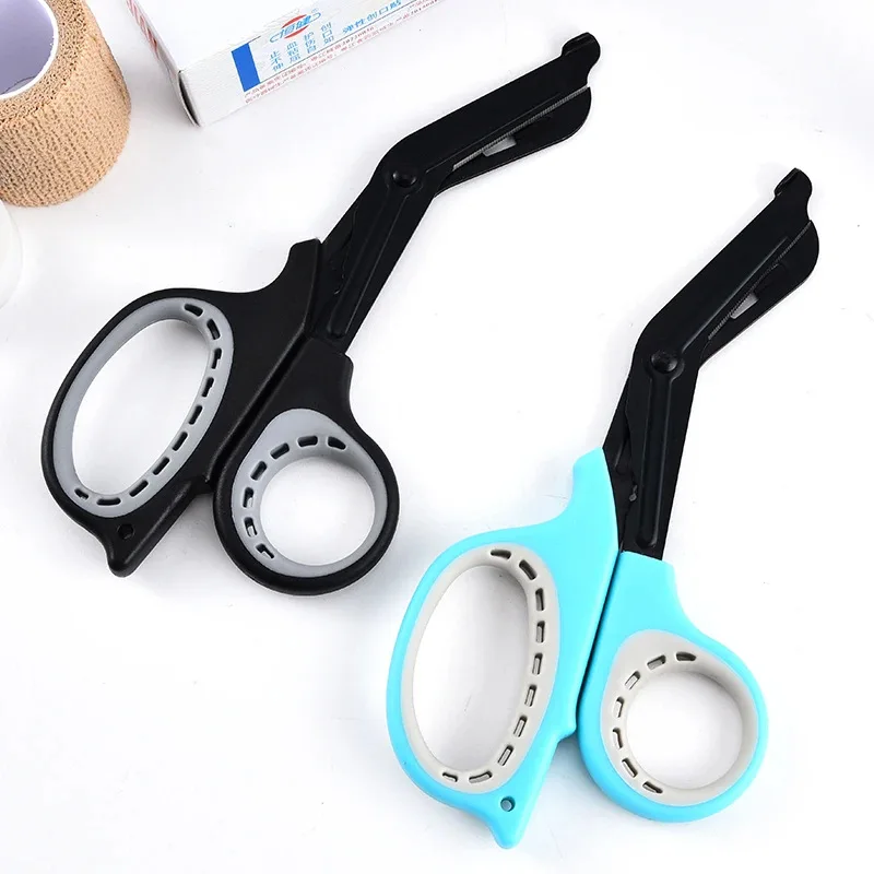 Bandage Scissors Elbow Coated Fluorine Stainless Steel 19cm Outdoor Canvas Scissors EMT Portable Emergency Kit Accessories