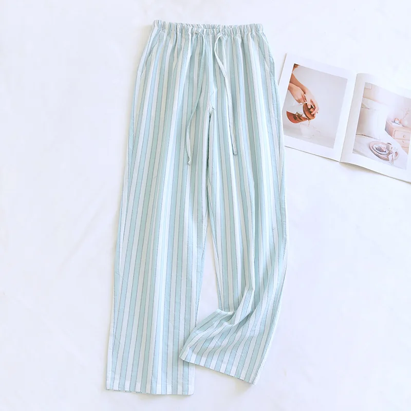 Hot Sale Cotton Striped Pajama Pants Women\'s Home Clothes Sleep Bottoms Trousers Spring Autumn Sleepwear Sleeping Pants